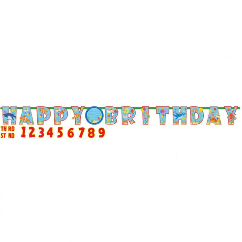 Ocean Buddies Add An Age Banner Decorations - Party Centre