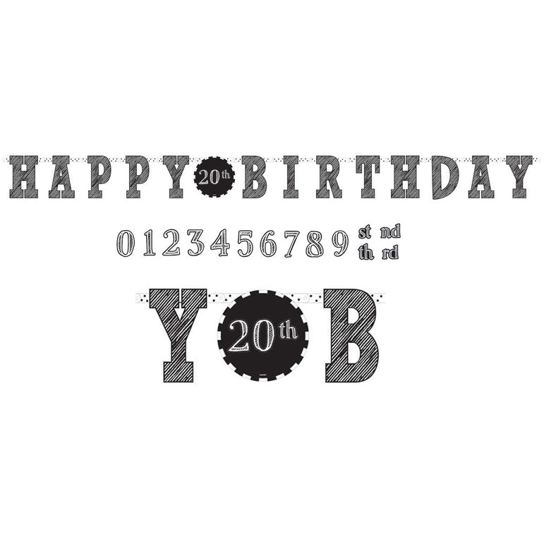 Chalkboard Birthday Kit for 16 People