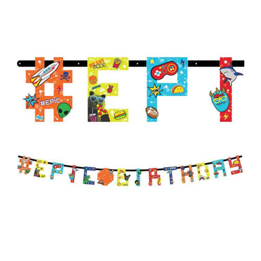 Epic Party Jumbo Add-An-Age Letter Banner