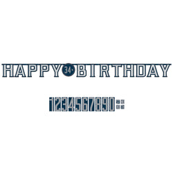 Happy Birthday Man Jumbo Add-An-Age Letter Banner Decorations - Party Centre