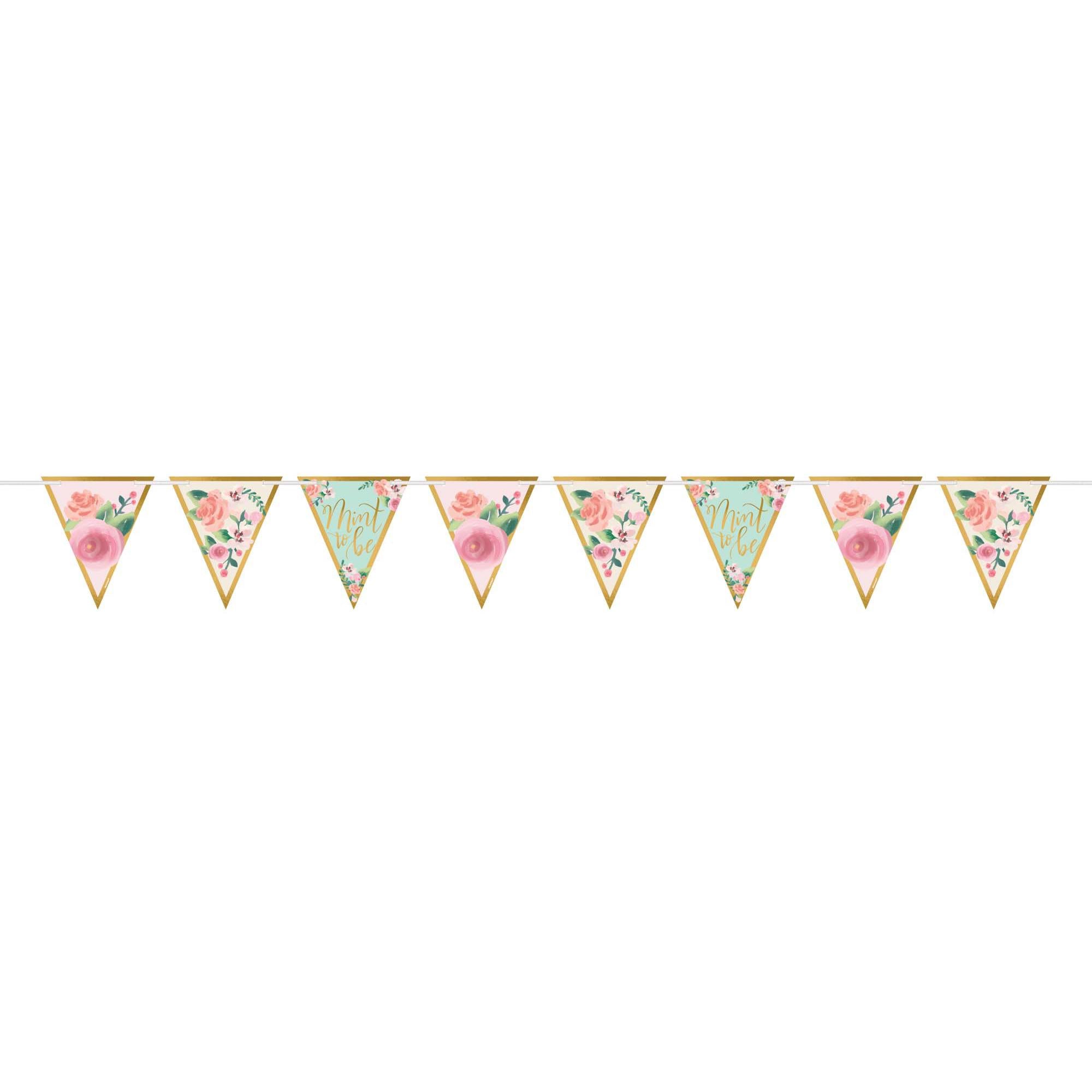 Mint To Be Pennant Banner Decorations - Party Centre