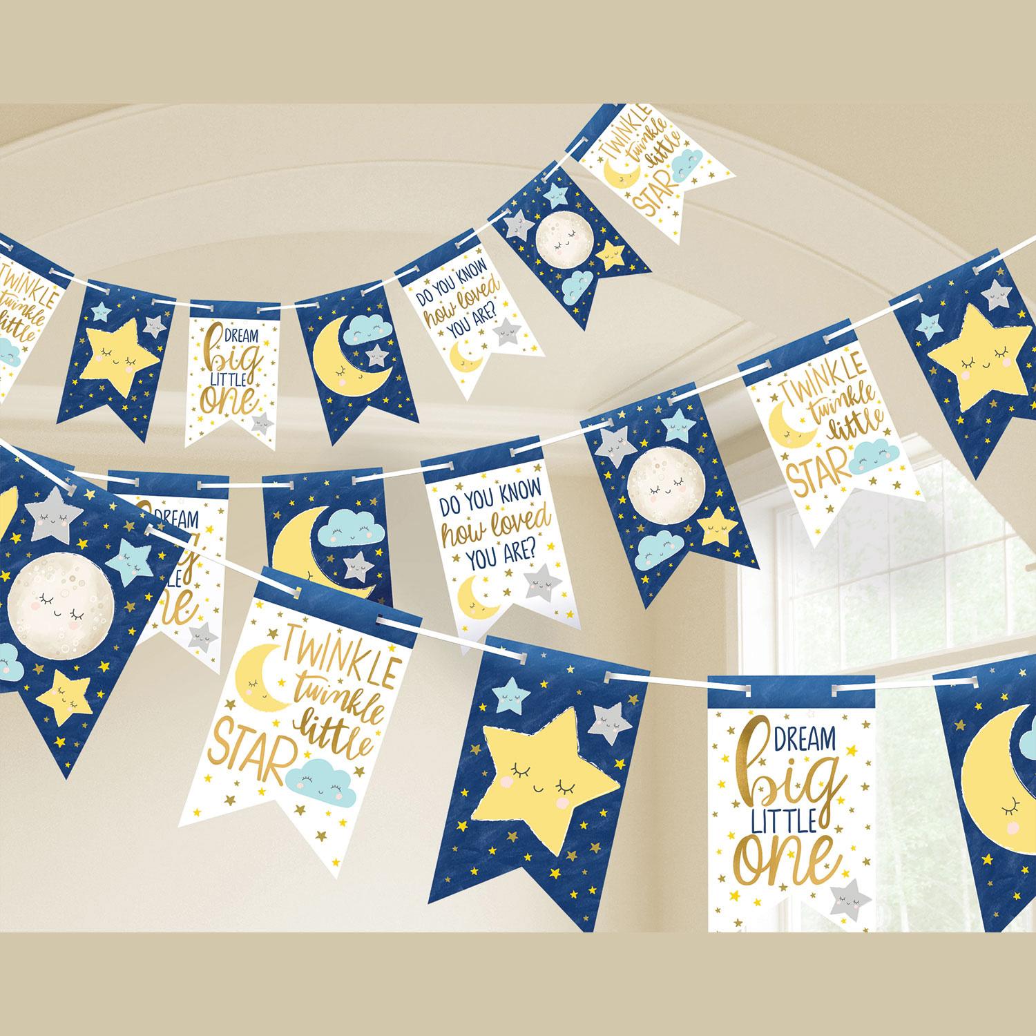 Twinkle Little Star Pennant Banner Decorations - Party Centre