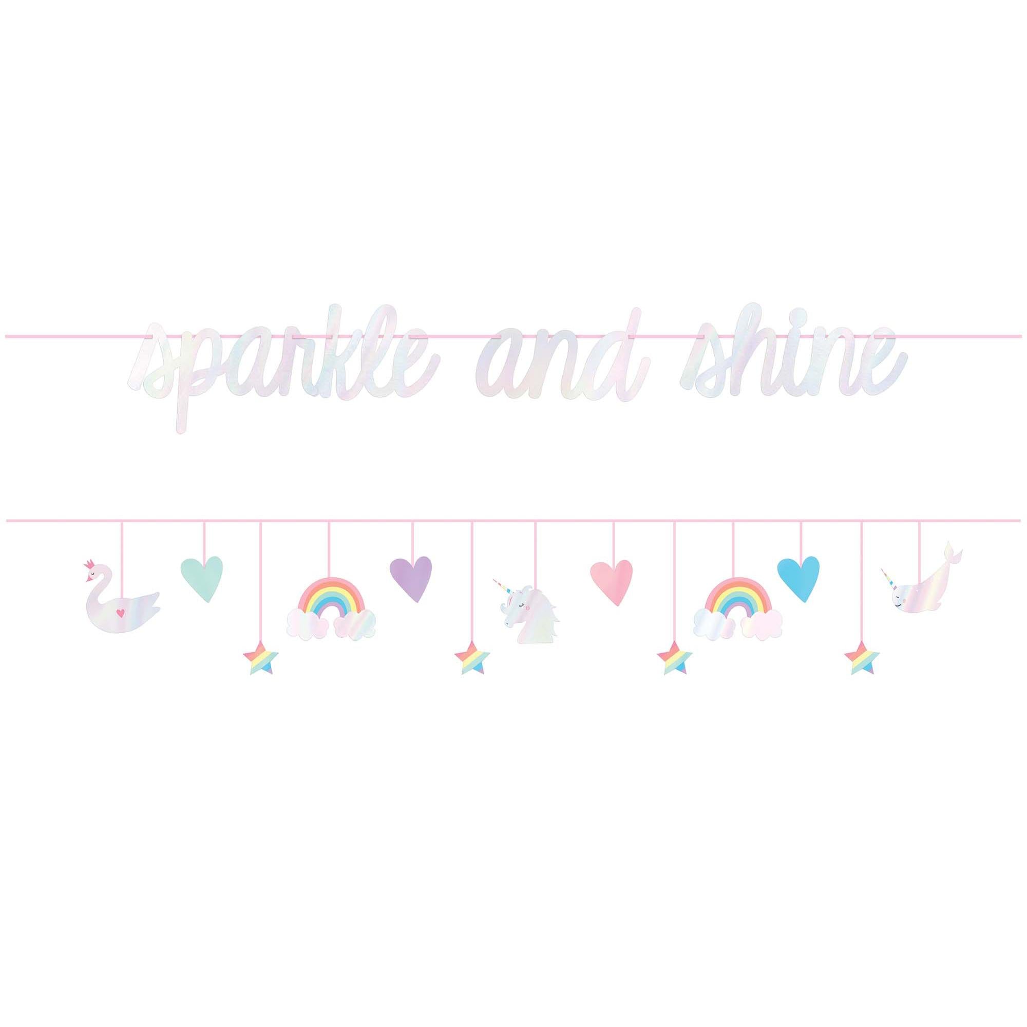 Magical Rainbow Birthday Double Banner 2pcs Decorations - Party Centre