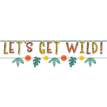 Get Wild Birthday Banner Decoration Kit 2pcs