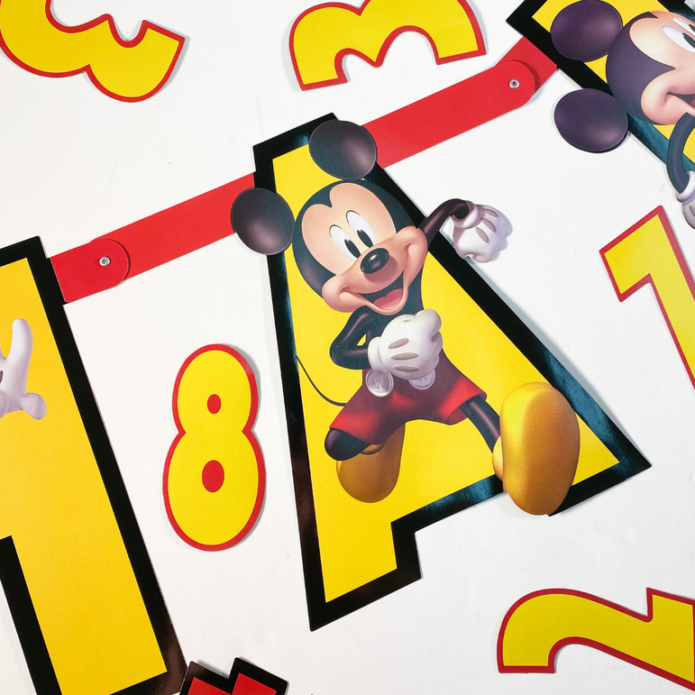 Mickey Mouse Forever Personalized Letter Banner Kit 2pcs