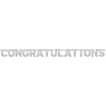 Congratulations Letter Banner 6.75 ft x 6.25in Decorations - Party Centre
