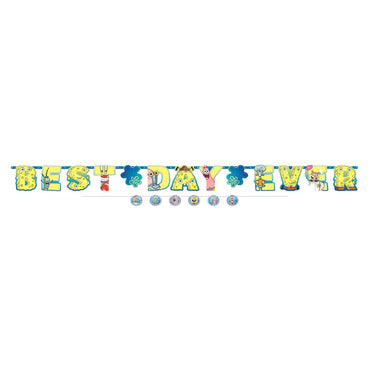 SpongeBob Jumbo Letter Paper Banner Kit Decorations - Party Centre