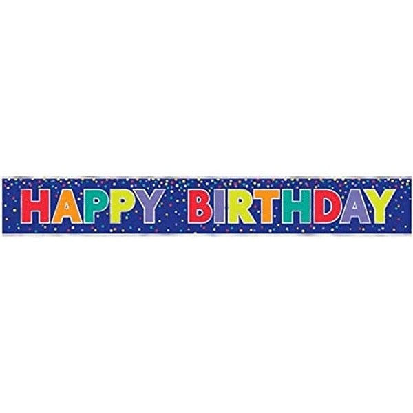Bold Blue Birthday Banner Foil