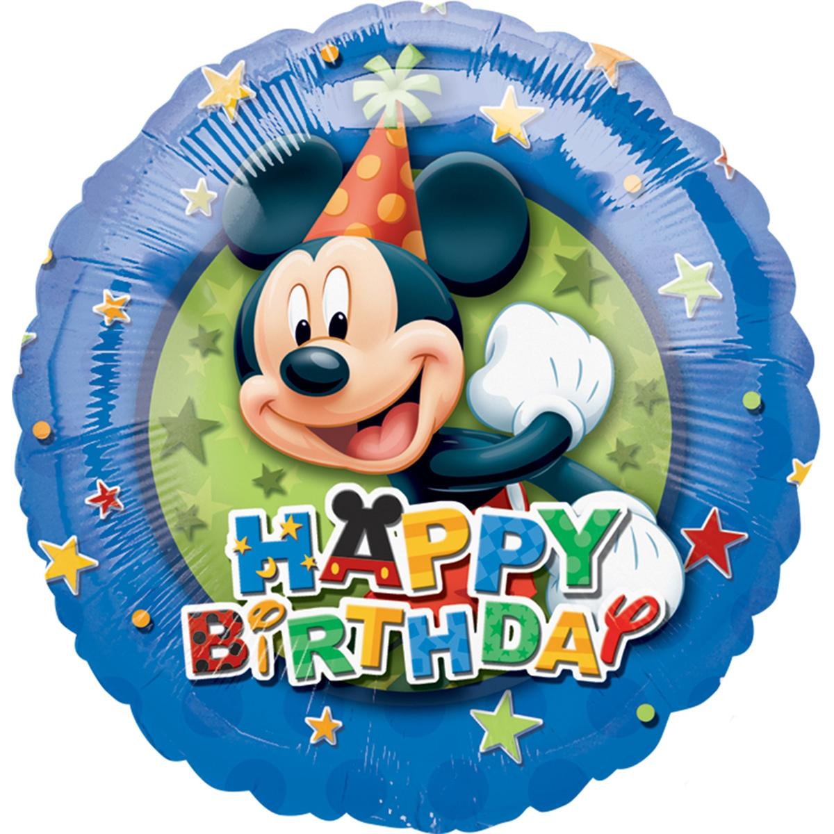 Mickey Birthday Stars 18in Balloons & Streamers - Party Centre