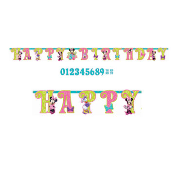 Minnie Mouse 1st Birthday Giant Letter Banner Decorations - Party Centre
