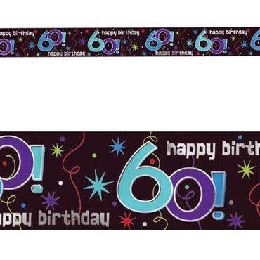 The Party Continues 60! Banner, 12 Feet