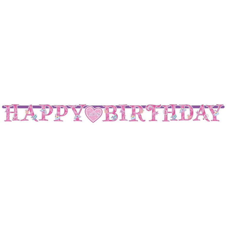 Happy Birthday Princess Letter Banner Decorations - Party Centre