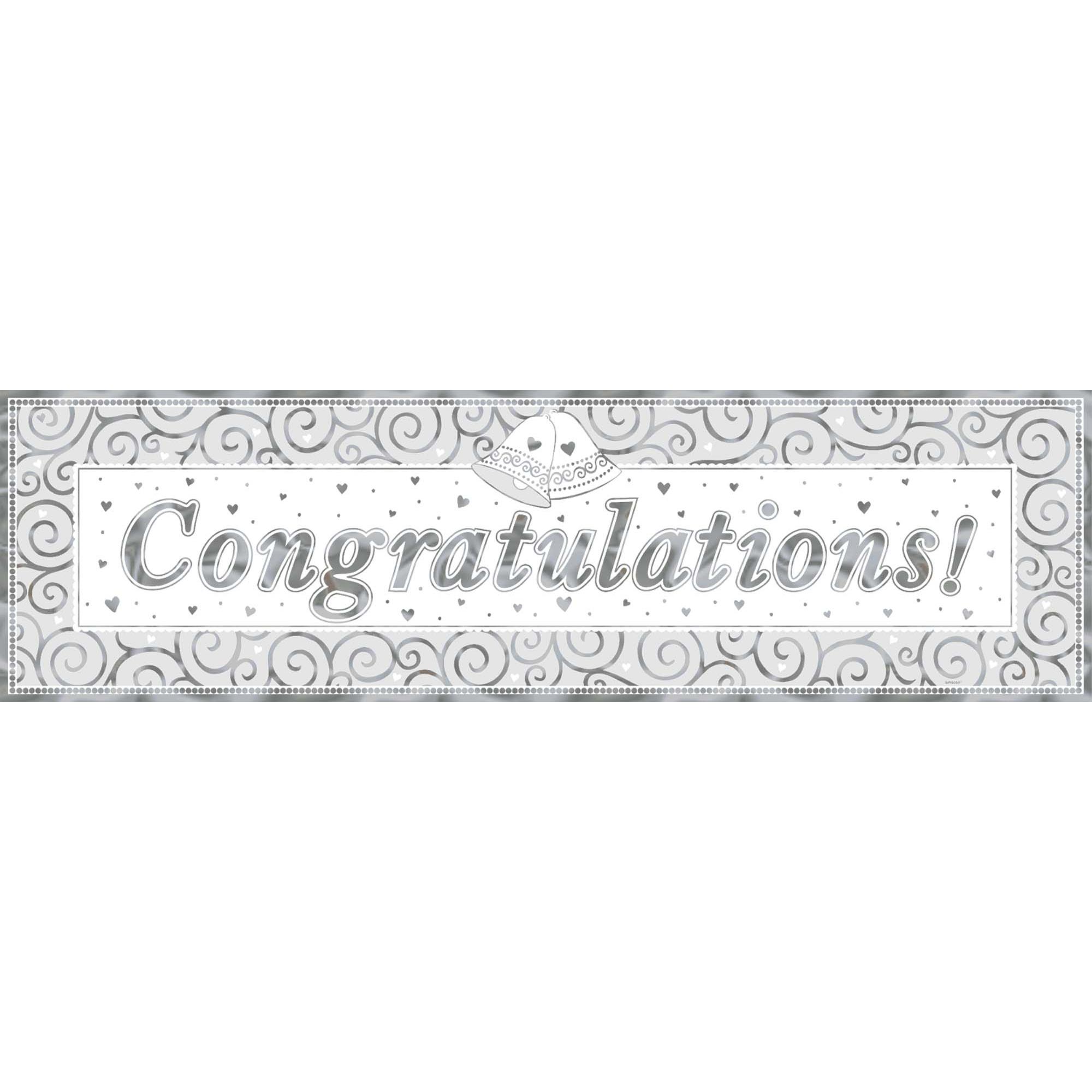 Wedding Giant Sign Banner 65 x 20in Decorations - Party Centre