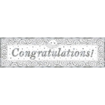 Wedding Giant Sign Banner 65 x 20in Decorations - Party Centre