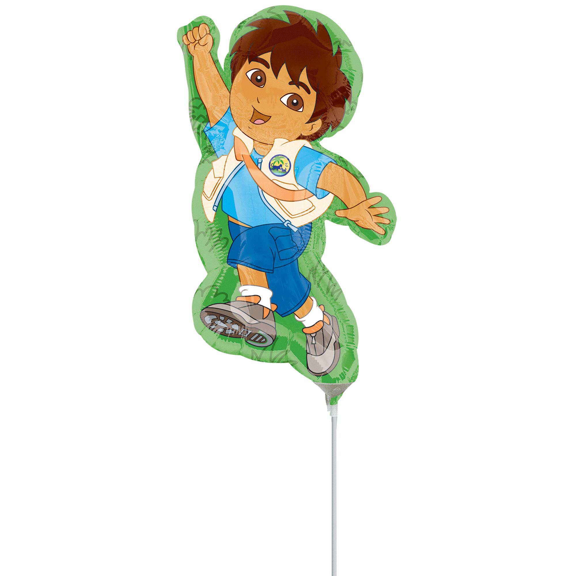 Go Diego Go Character Mini Shape Foil Balloon Balloons & Streamers - Party Centre
