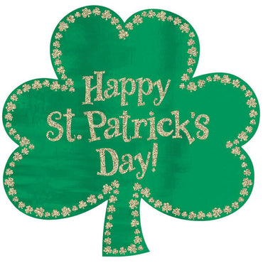 St. Patrick's Day Glitter Foil Cutouts Decorations - Party Centre