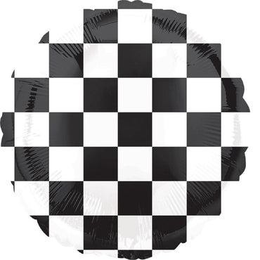 Checkerboard Balloon Foil Balloon 18in Balloons & Streamers - Party Centre