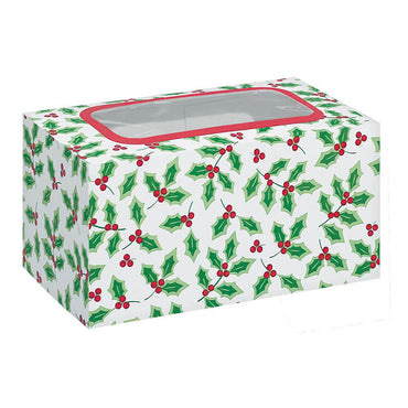 Holly Treat Box 2pcs Favours - Party Centre