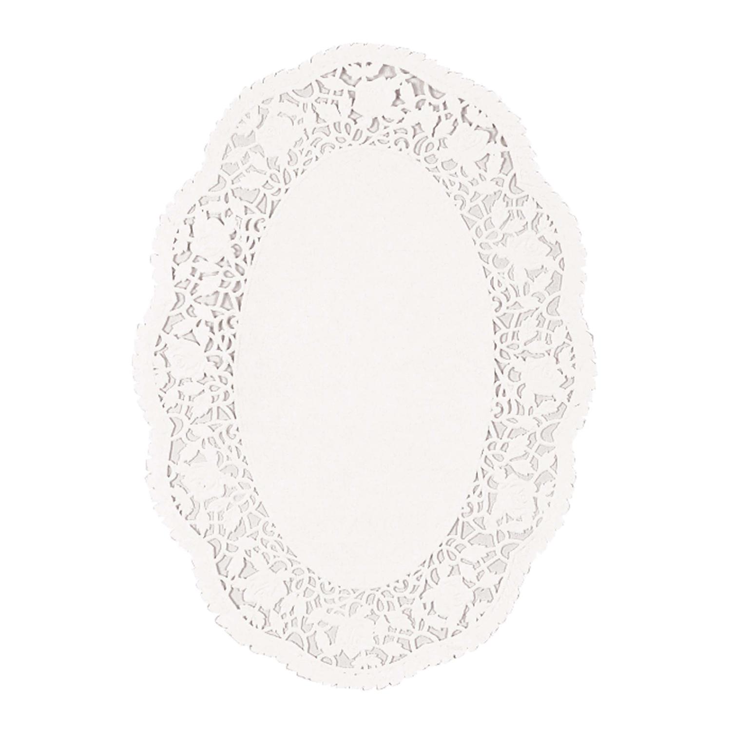White Oval Doilies 7.5in, 18pcs Party Accessories - Party Centre