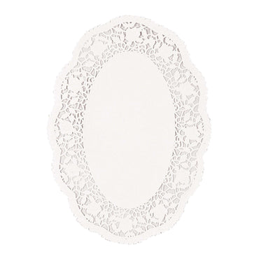 White Oval Doilies 7.5in, 18pcs Party Accessories - Party Centre