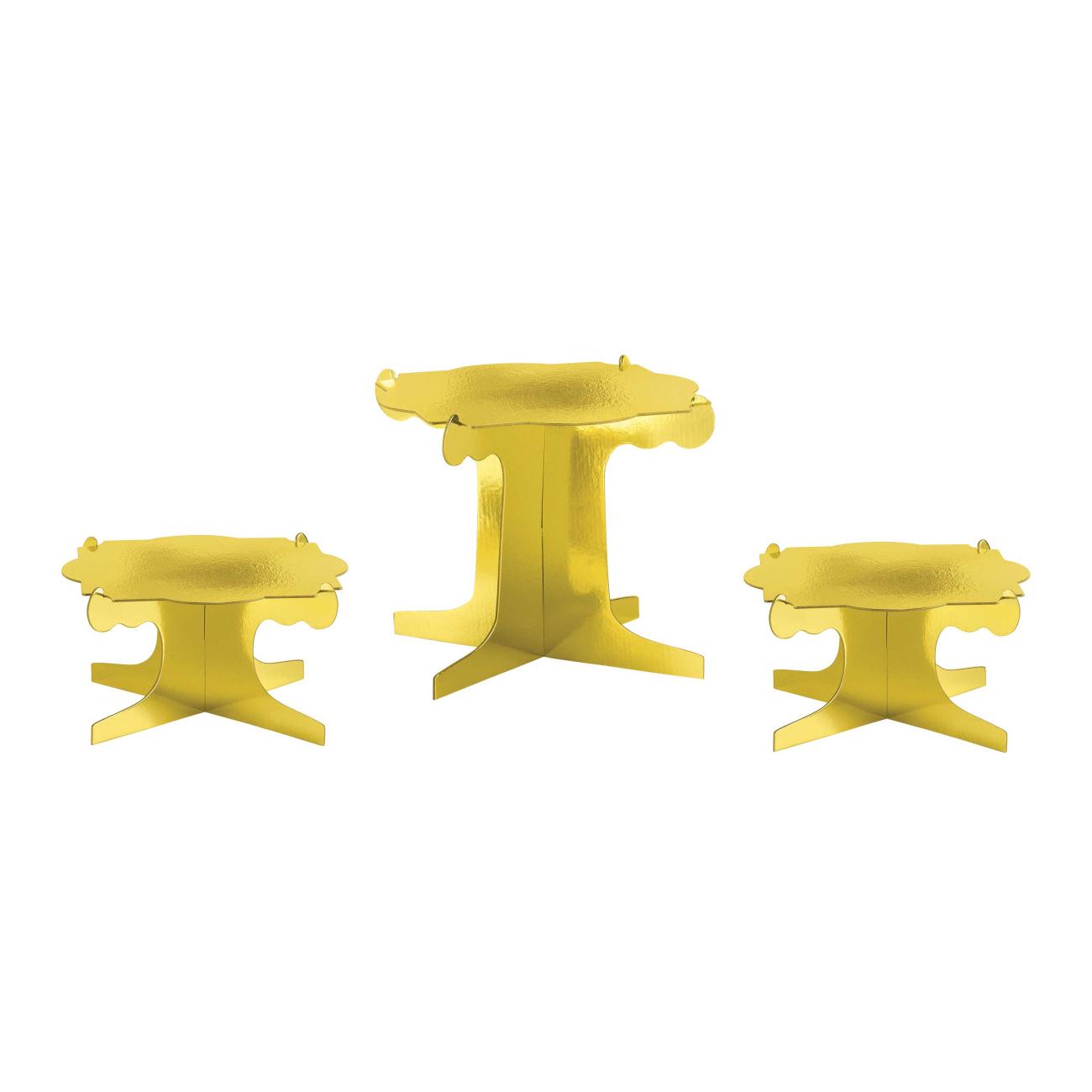 Sweets & Treats Gold Cardboard Display Risers Party Accessories - Party Centre