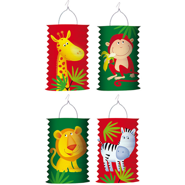 Safari Drop Lanterns 28cm Decorations - Party Centre