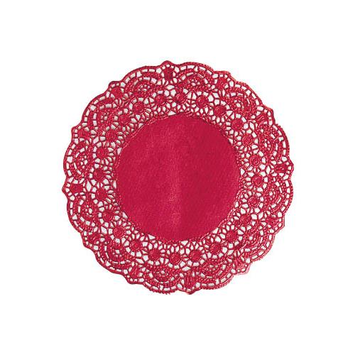 Round Red Foil Doilies 8.5in, 9pcs Party Accessories - Party Centre
