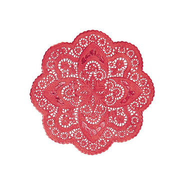Red Foil Doilies 12.5in, 3pcs Party Accessories - Party Centre