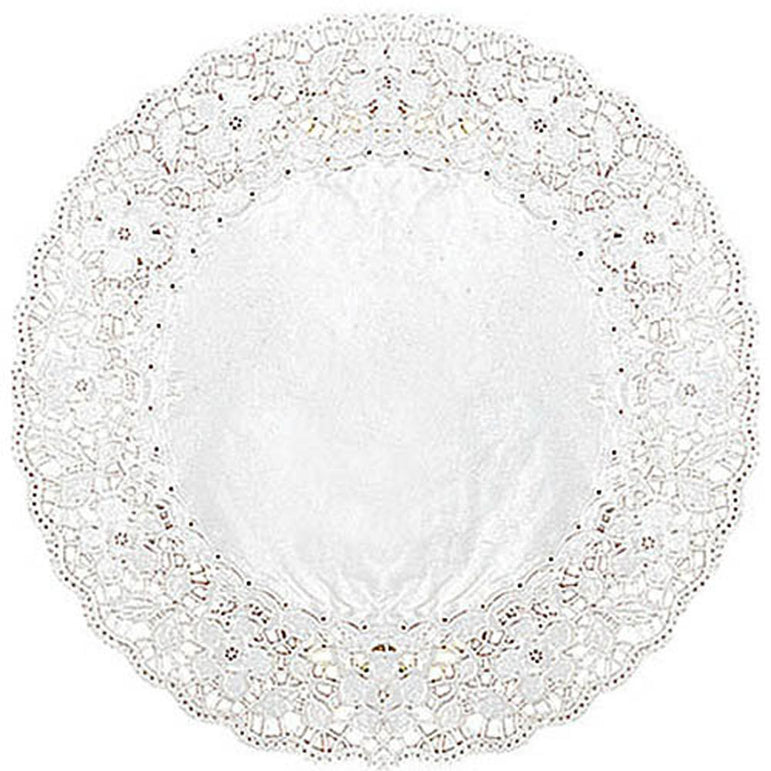 Round Silver Foil Doilies 16.5in, 3pcs Party Accessories - Party Centre
