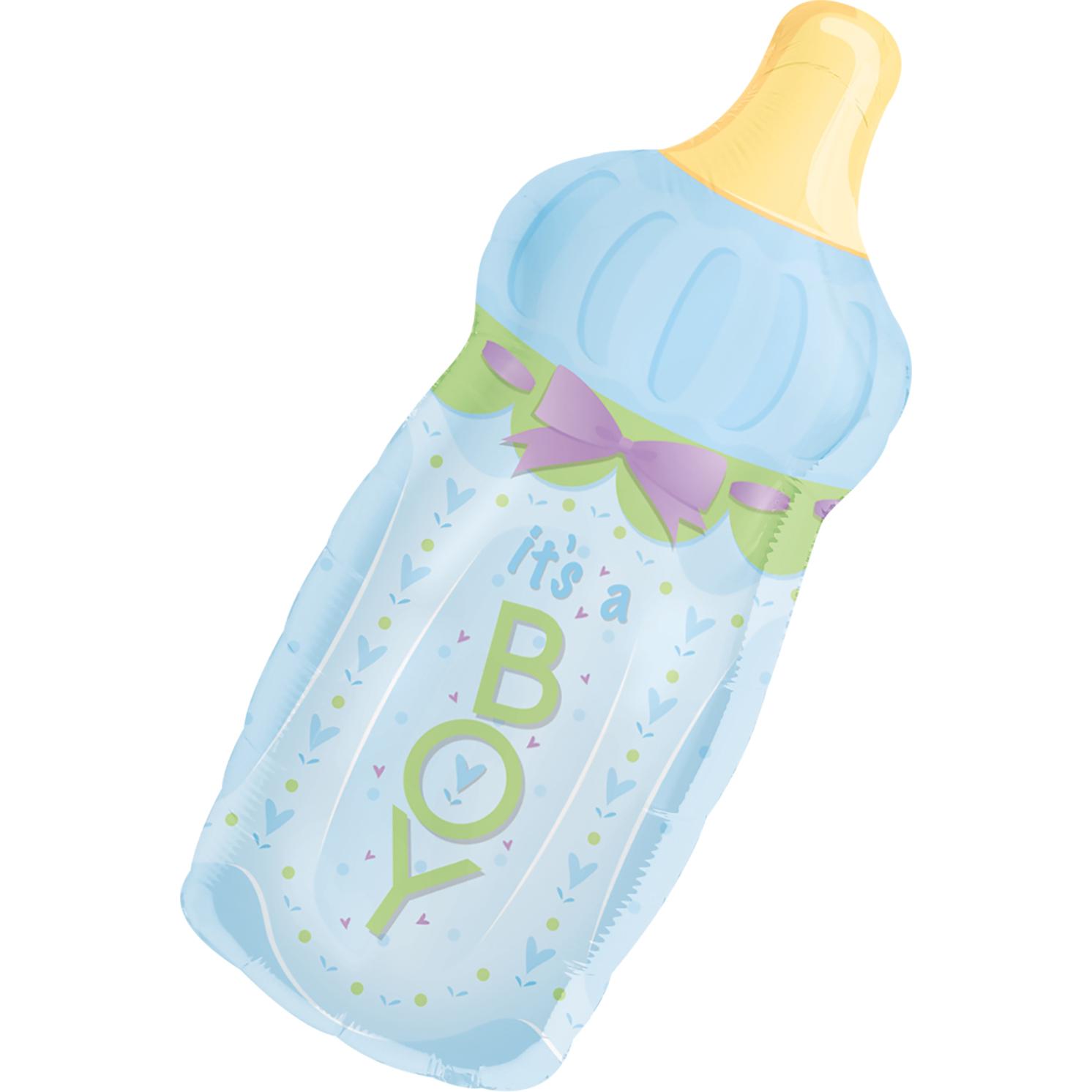 It's A Boy Baby Bottle Foil Balloon 13 x 31in Balloons & Streamers - Party Centre