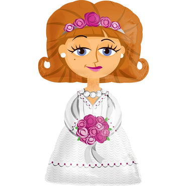 Bride Airwalker Balloon 28in Balloons & Streamers - Party Centre