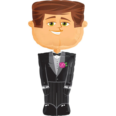Groom Airwalker Balloon 26in Balloons & Streamers - Party Centre