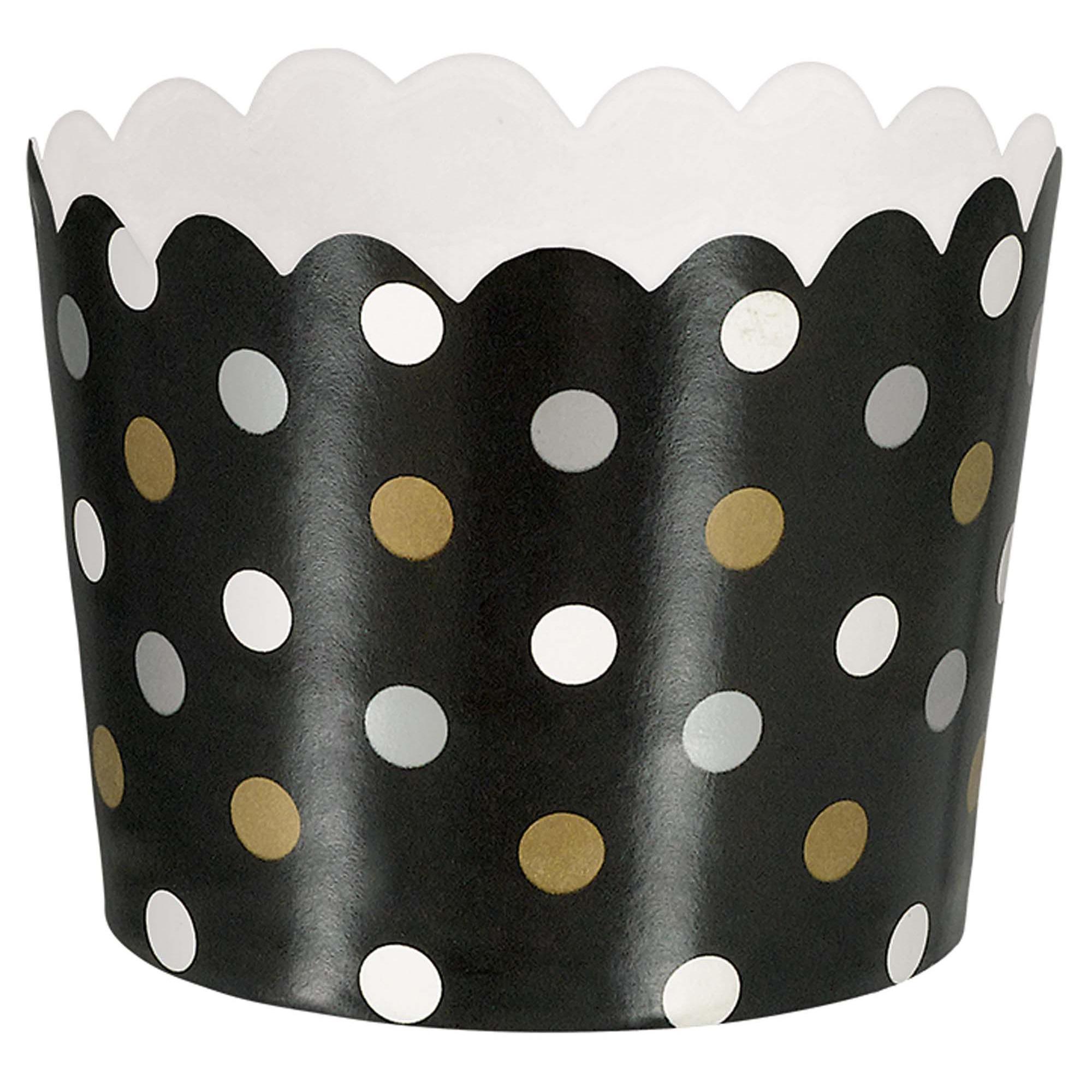 Multicolor Paper Mini Dots Small Scalloped Snack Cup 36pcs Candy Buffet - Party Centre