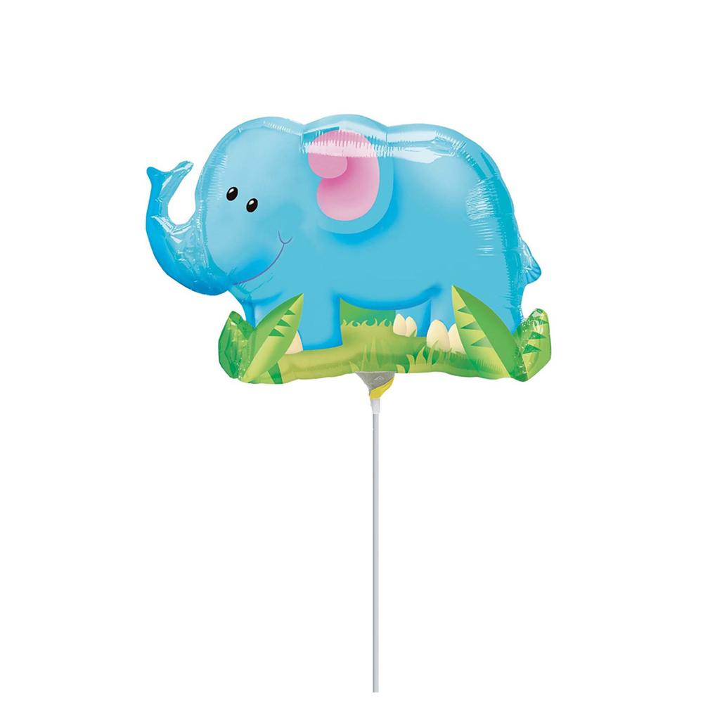 Jungle Party Elephant Mini Shape Balloon Balloons & Streamers - Party Centre