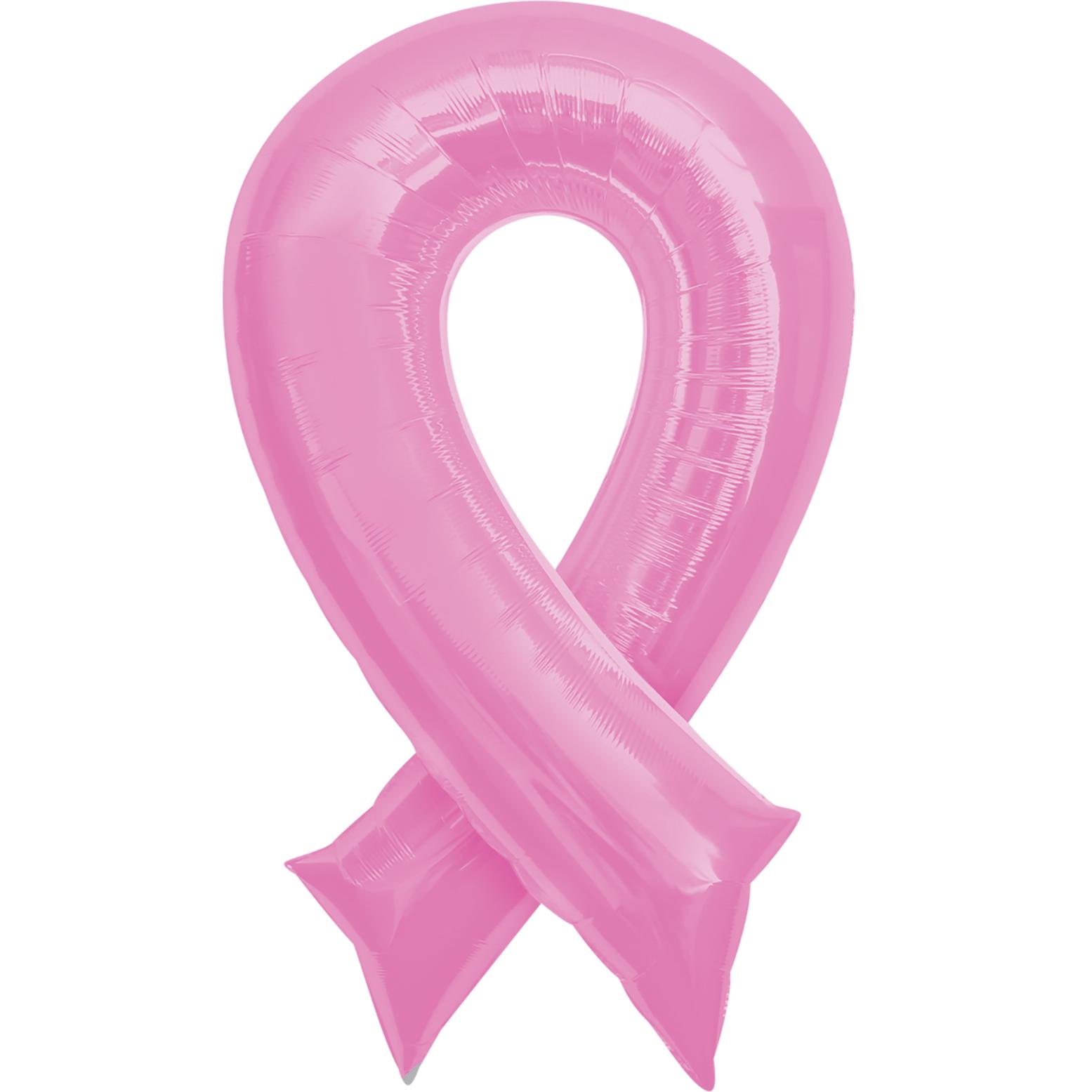 Pink Ribbon Supershape Balloon 36in Balloons & Streamers - Party Centre