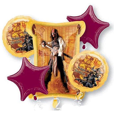 Pirates Balloon Bouquet 5ct Balloons & Streamers - Party Centre