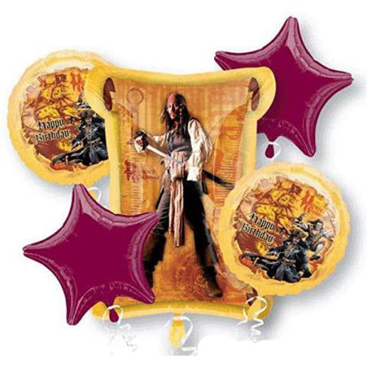 Pirates Balloon Bouquet 5ct Balloons & Streamers - Party Centre