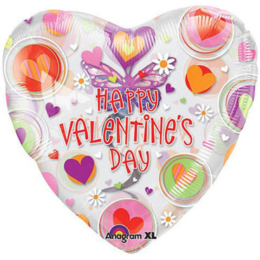 Valentine Butterfly Swirl Insider Dangler Balloon 32 in Balloons & Streamers - Party Centre