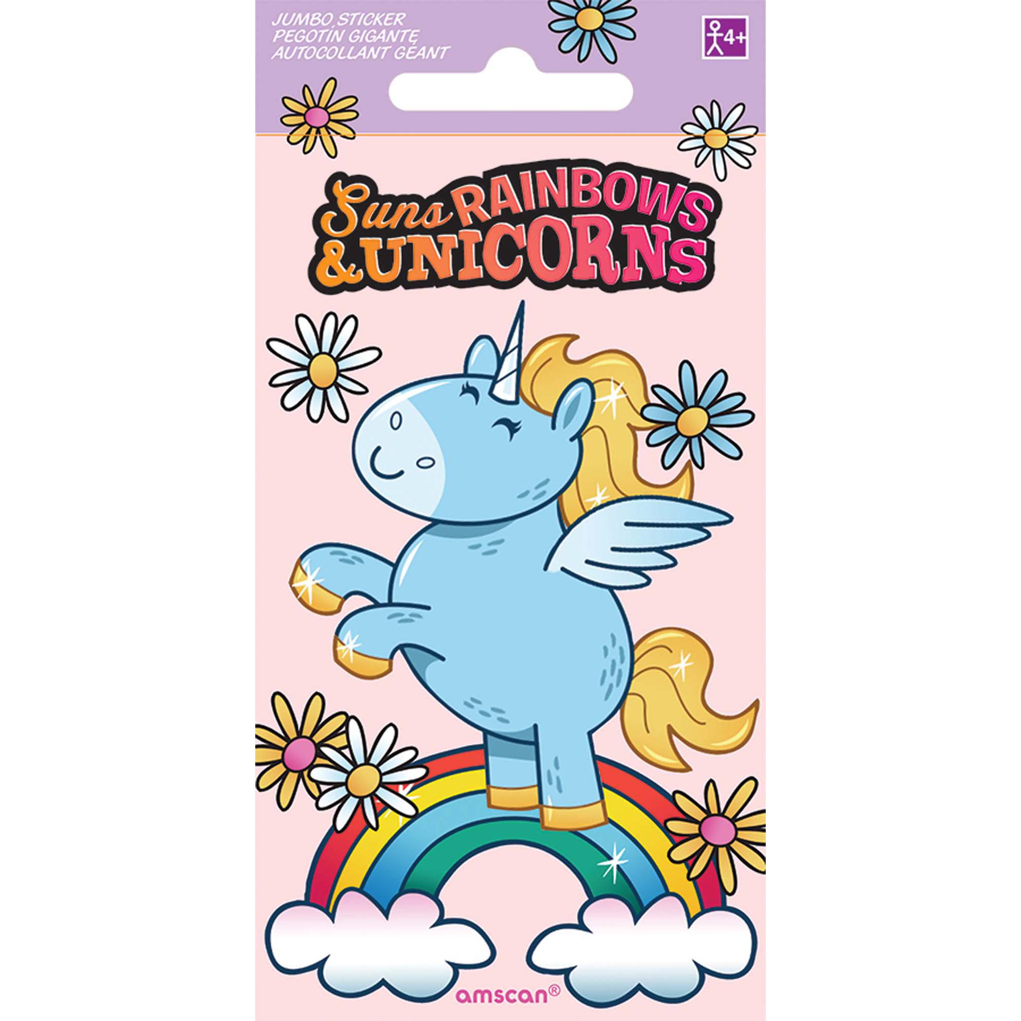 Sun, Rainbow And Unc Jumbo Sticker Party Favors - Party Centre