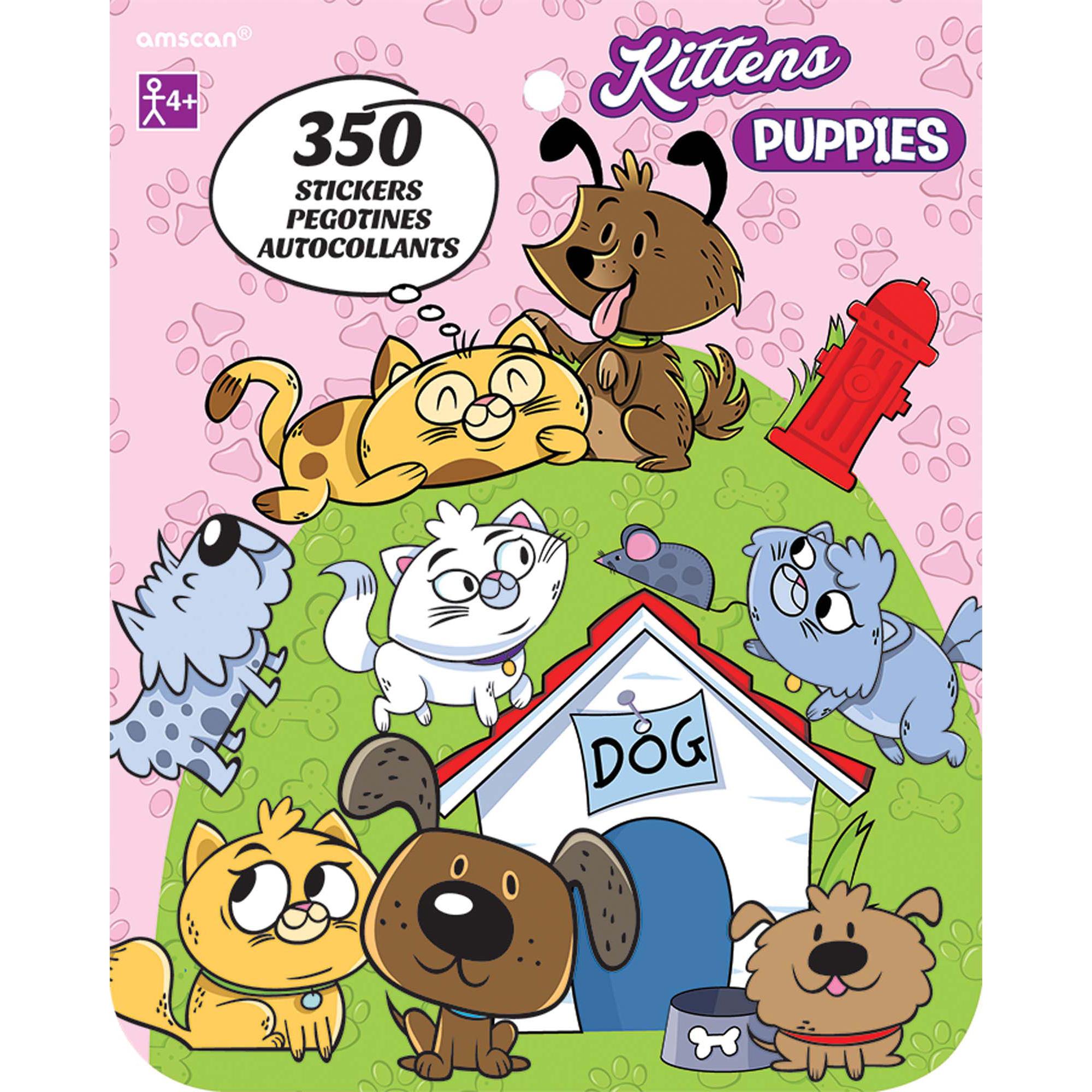 Kitten And Puppies Sticker Book Party Favors - Party Centre