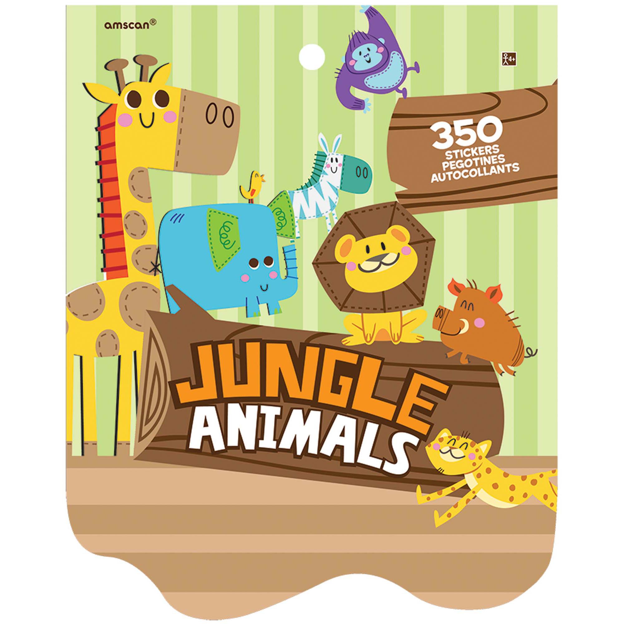Jungle Animals Sticker Book Party Favors - Party Centre