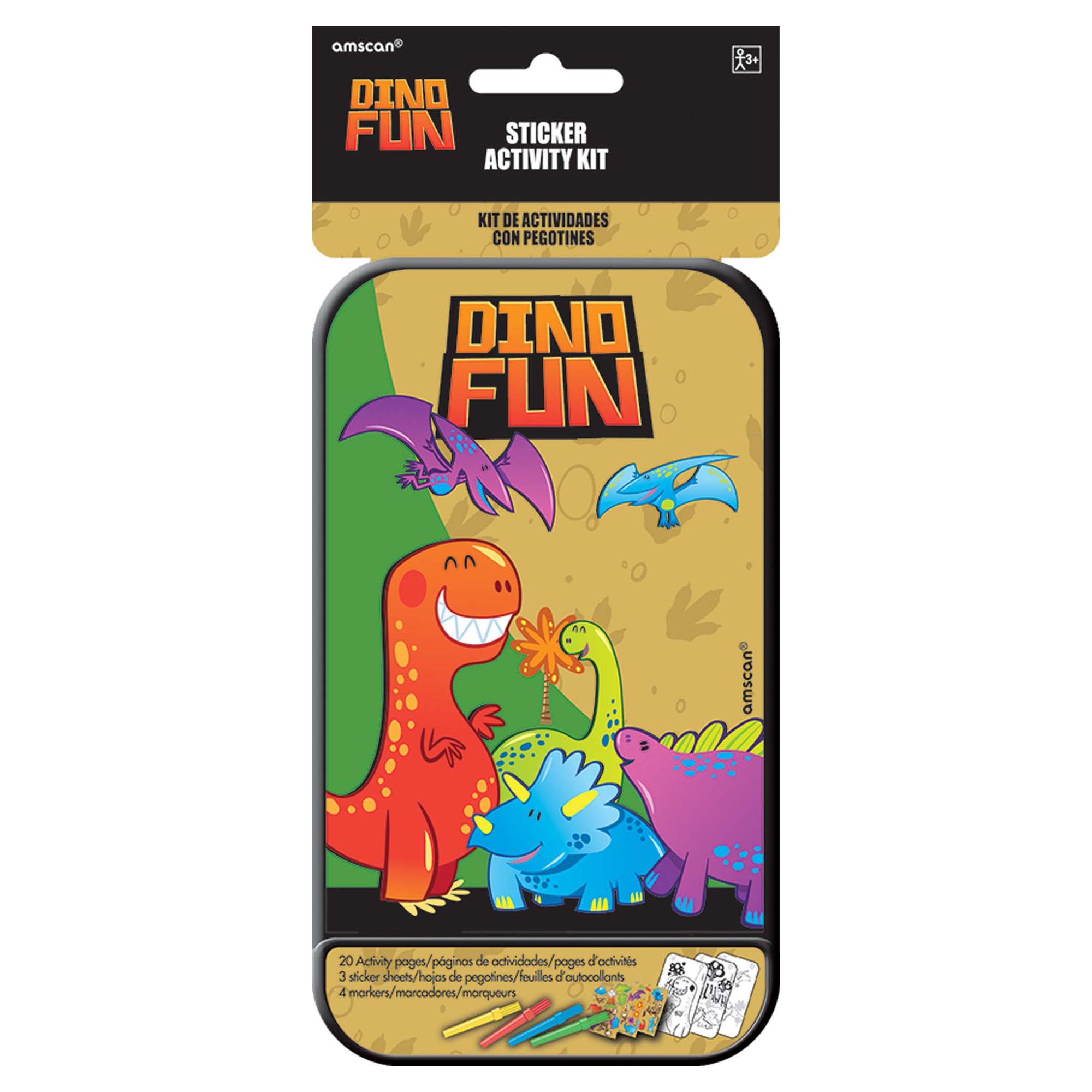 Dino Fun Sticker Activity Kit Party Favors - Party Centre