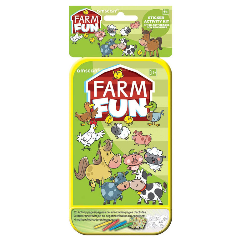 Farm Fun Sticker Activity Kit Party Favors - Party Centre