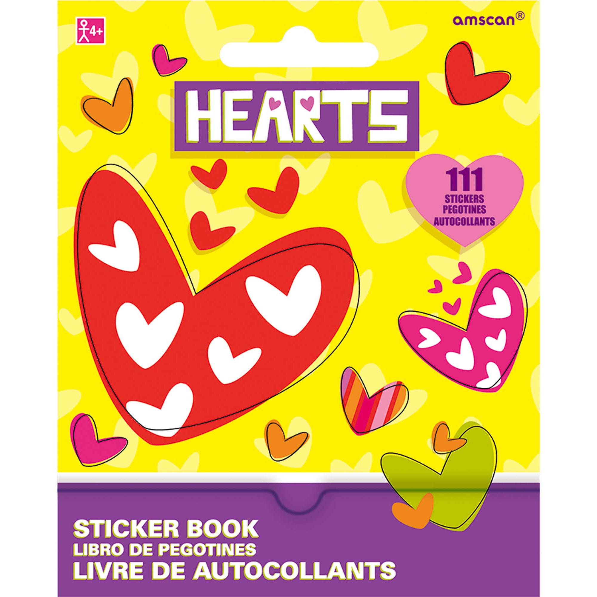Hearts Sticker Booklet Party Favors - Party Centre
