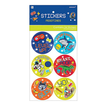 Epic Party Sticker Favors 2in, 24pcs Favours - Party Centre