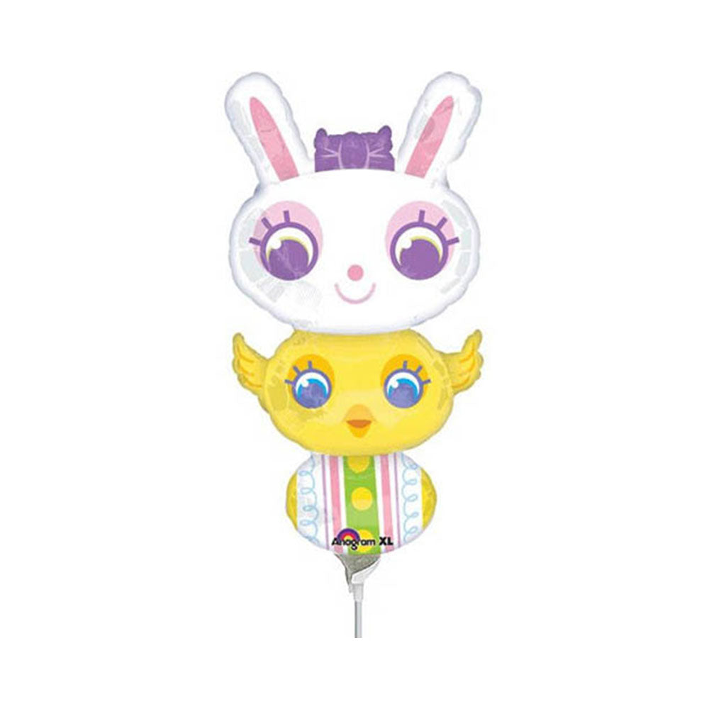Bunny Chick & Egg Stack Mini Shape Balloon Balloons & Streamers - Party Centre