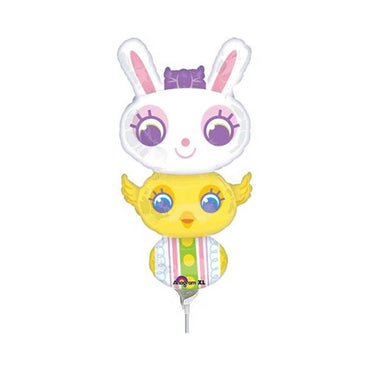Bunny Chick & Egg Stack Mini Shape Balloon Balloons & Streamers - Party Centre
