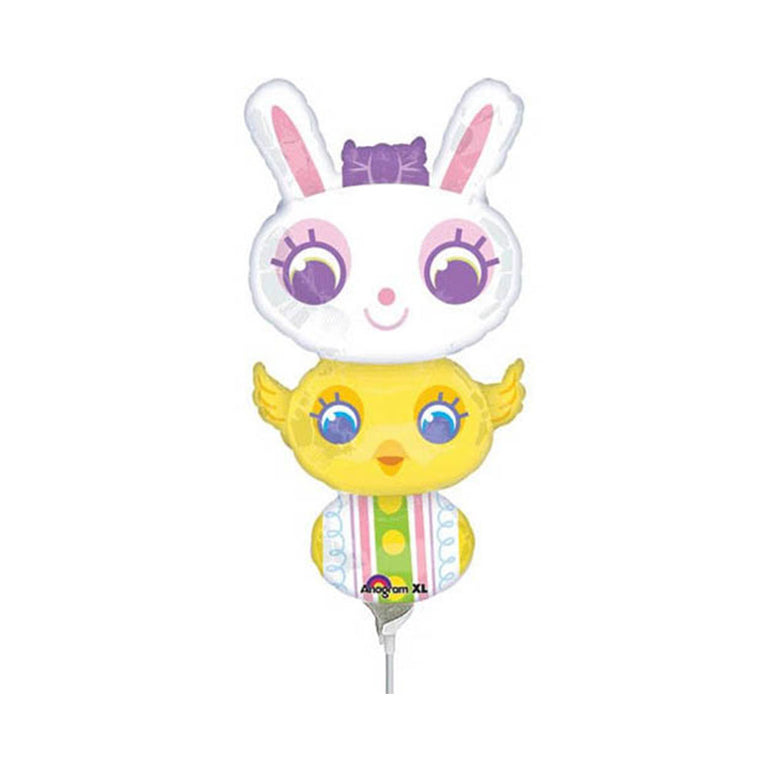Bunny Chick & Egg Stack Mini Shape Balloon Balloons & Streamers - Party Centre
