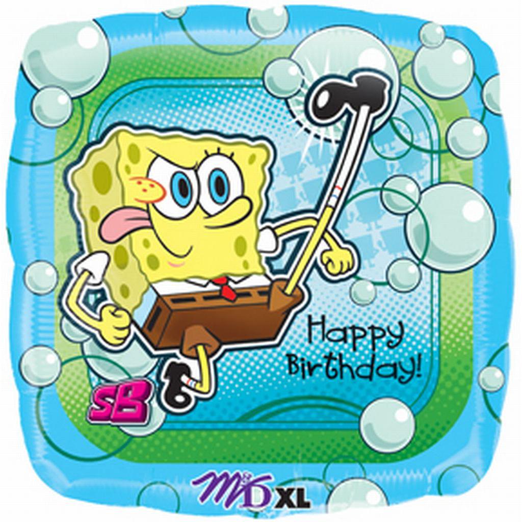 SpongeBob Kick'n Birthday Foil Balloon 18in Balloons & Streamers - Party Centre