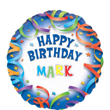 Happy Birthday Streamer Personalized Foil Balloon 18in Balloons & Streamers - Party Centre